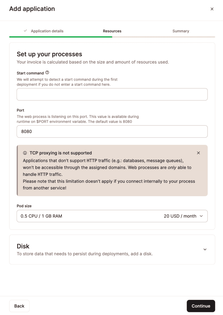 Set up your application&#39;s resources.